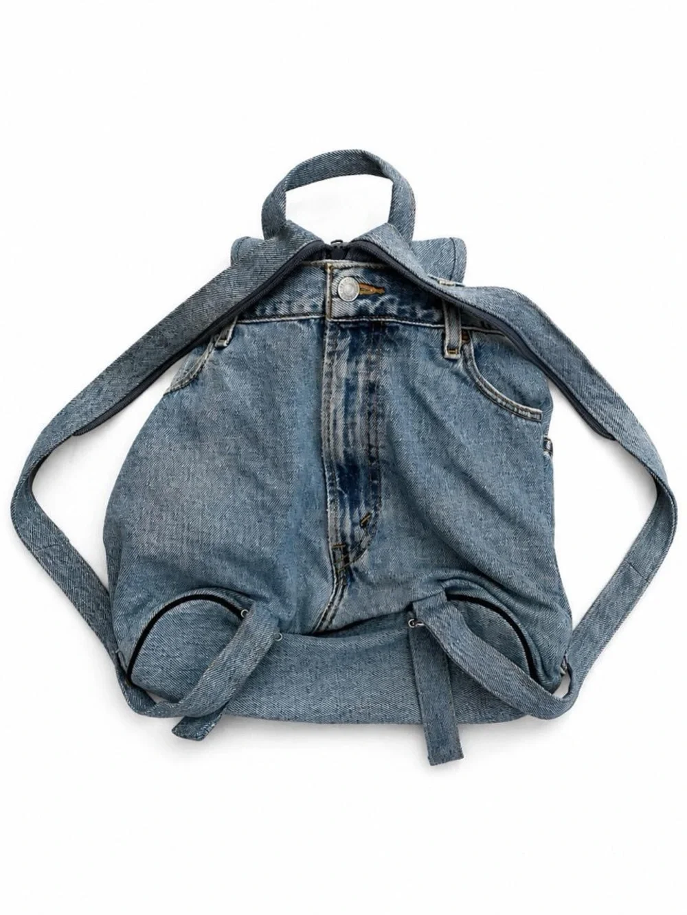 Vintage denim backpack